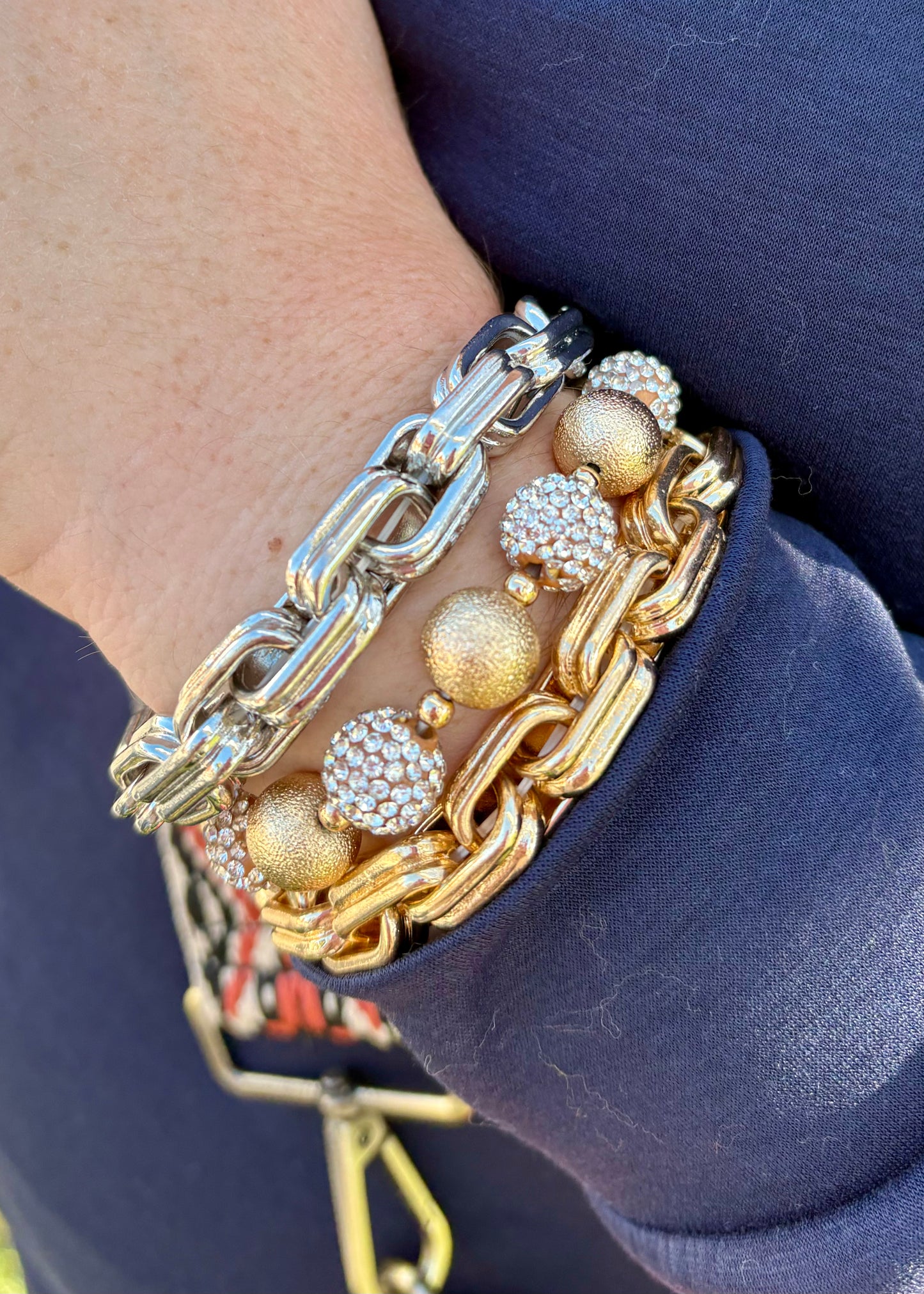 Gold Ball & Bead Bracelet