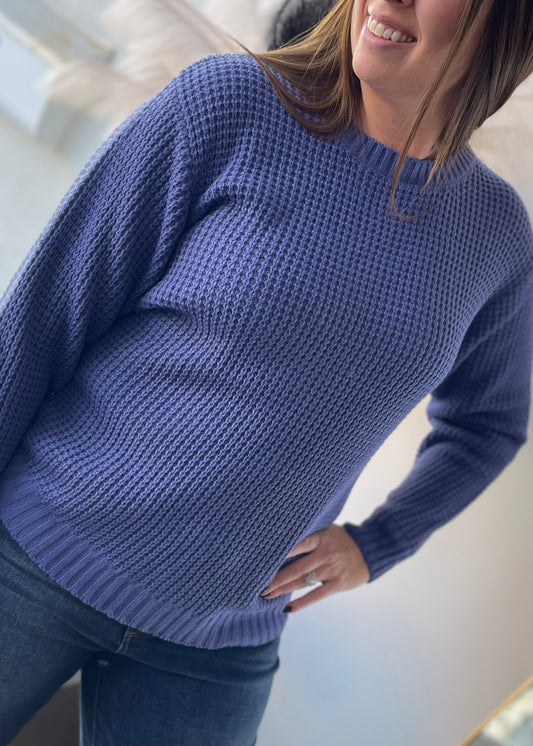 Marlin - Round Neck Waffle Sweater