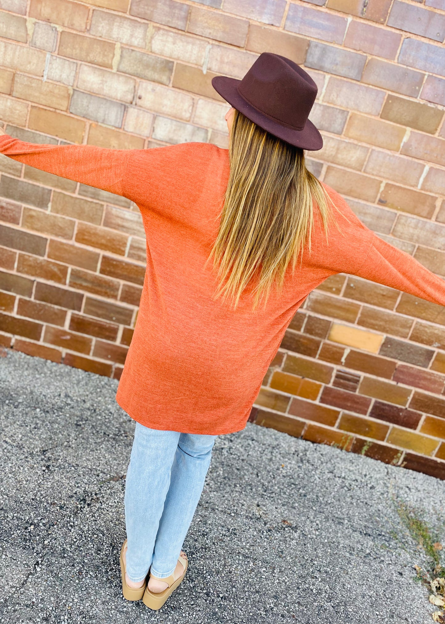 Pumpkin - Soft Knit Cardigan with Pockets