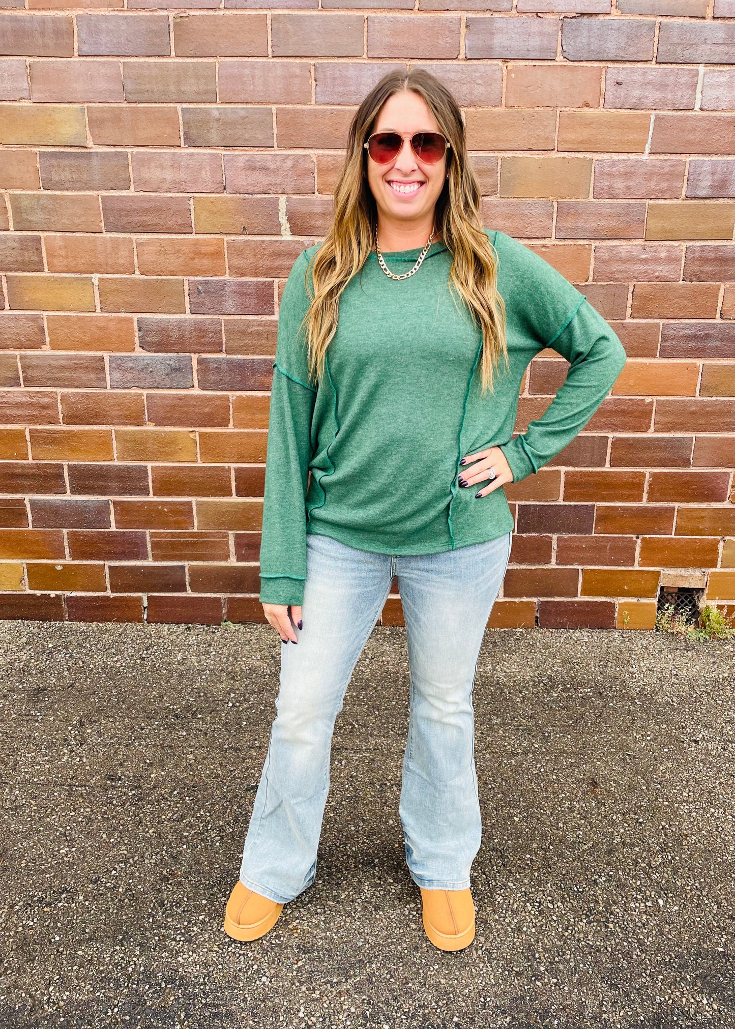 Olive - Top Stitch Top