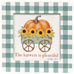 Harvest is Plentiful Box Sign