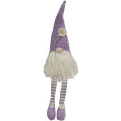 Purple Daisy Dangle Leg Gnome