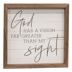 God Has a Vision Framed Print