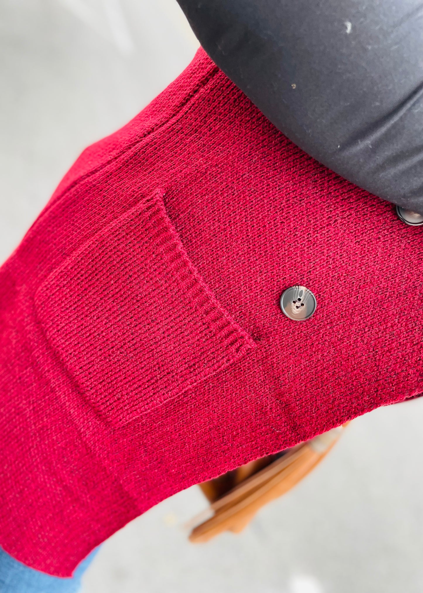 Burgundy Sleeveless Long Sweater Vest