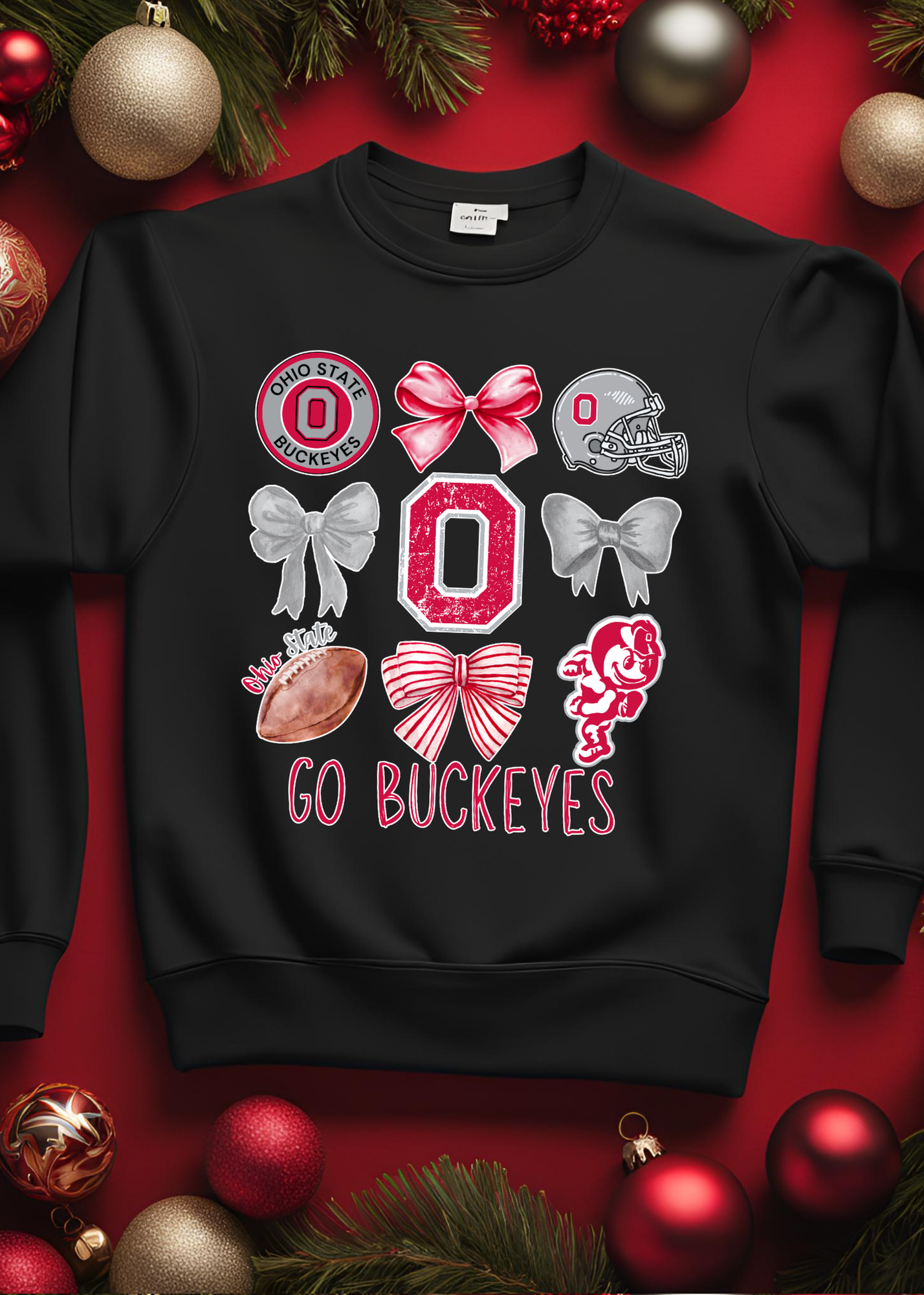 Buckeye Bow Graphic Pullover - Made to Order