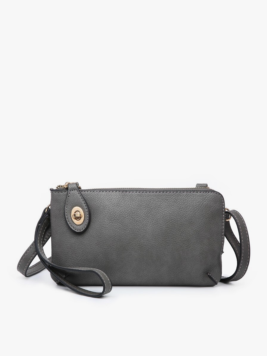 M1818 Kendall Crossbody/Wristlet w/ Twist Lock Closure: Olive