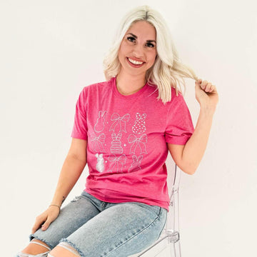 9 Pink Bunny Graphic Tee - Made to Order