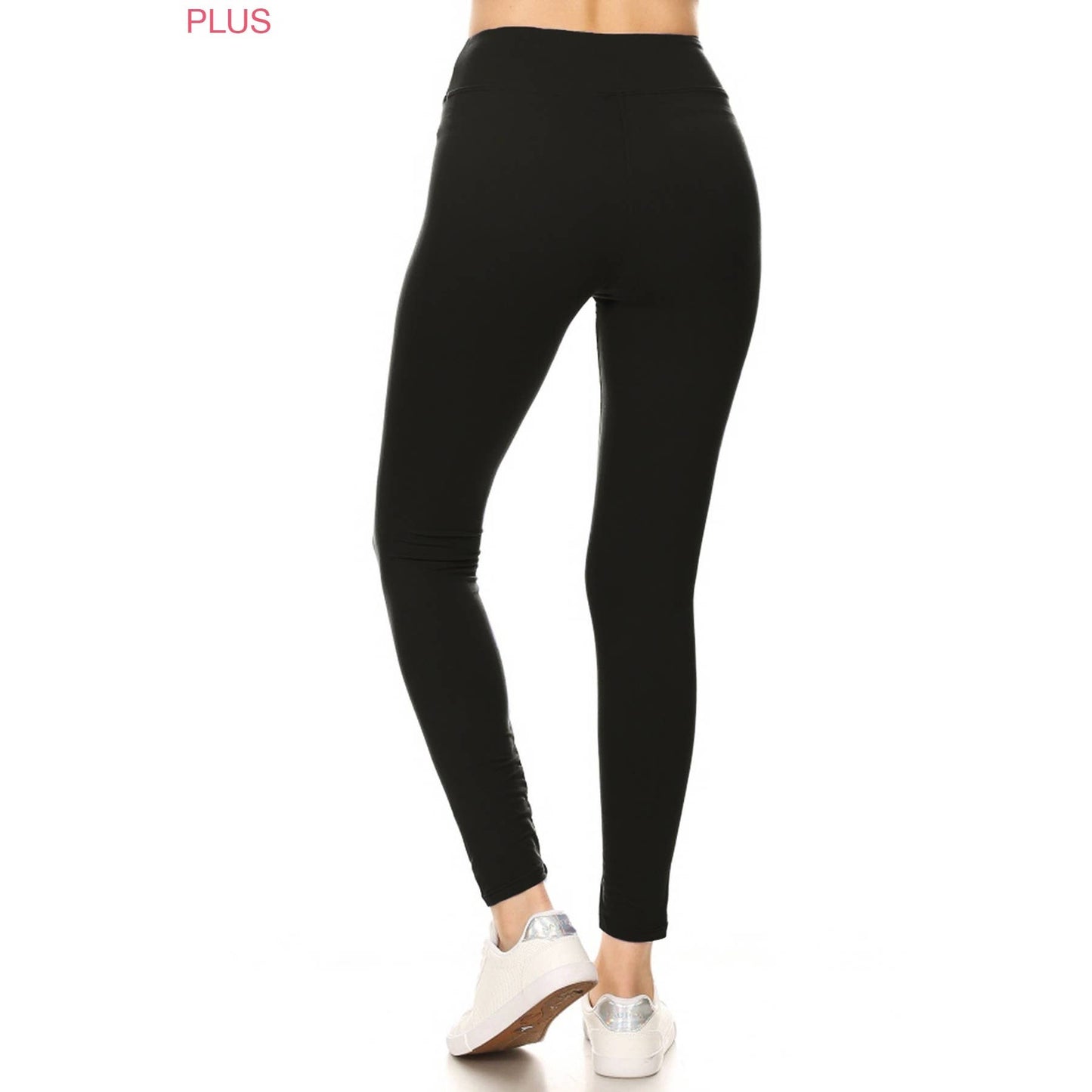 Peach Skin Leggings: Black / Curvy