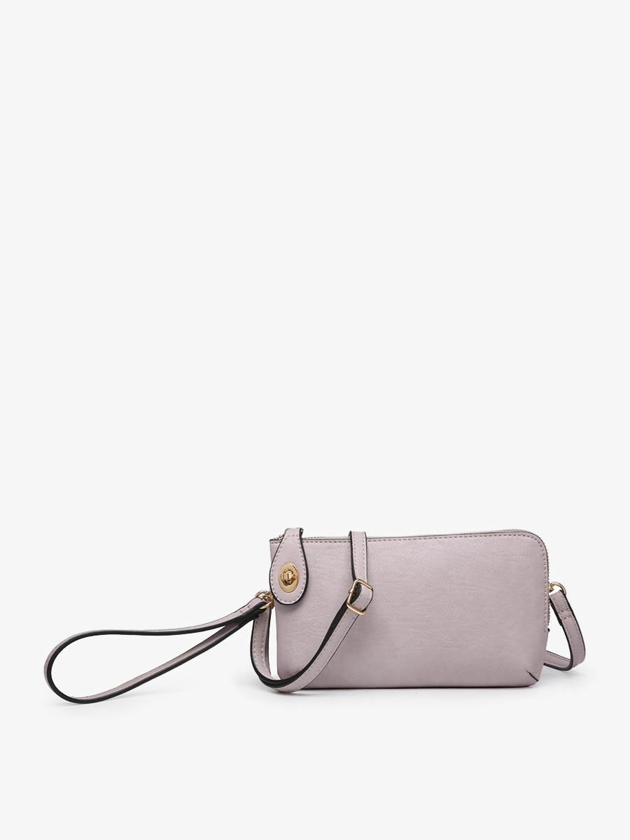 M1818 Kendall Crossbody/Wristlet w/ Twist Lock Closure: Olive