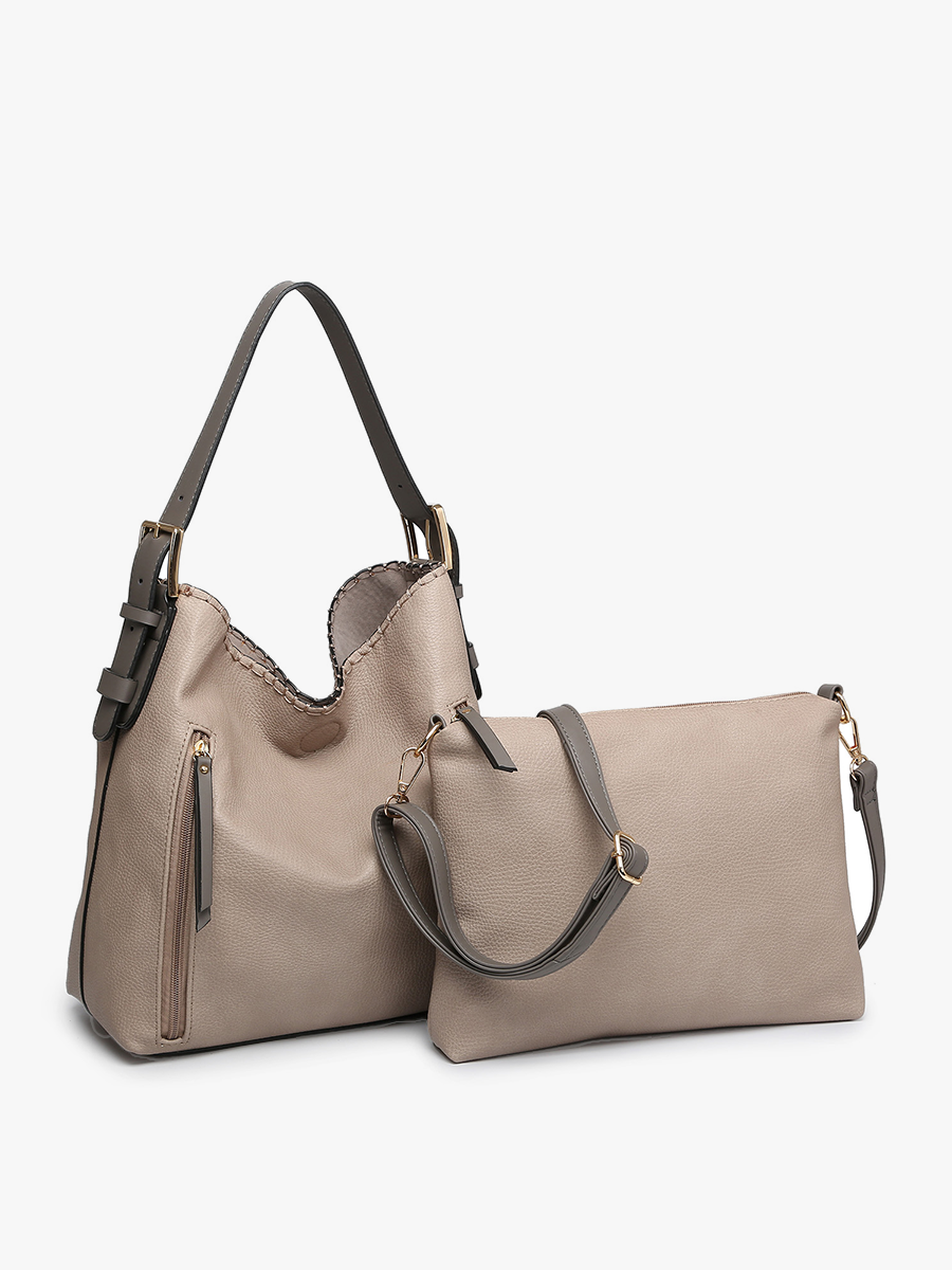 Brown Alexa 2-in-1 Hobo Bag:M1816A