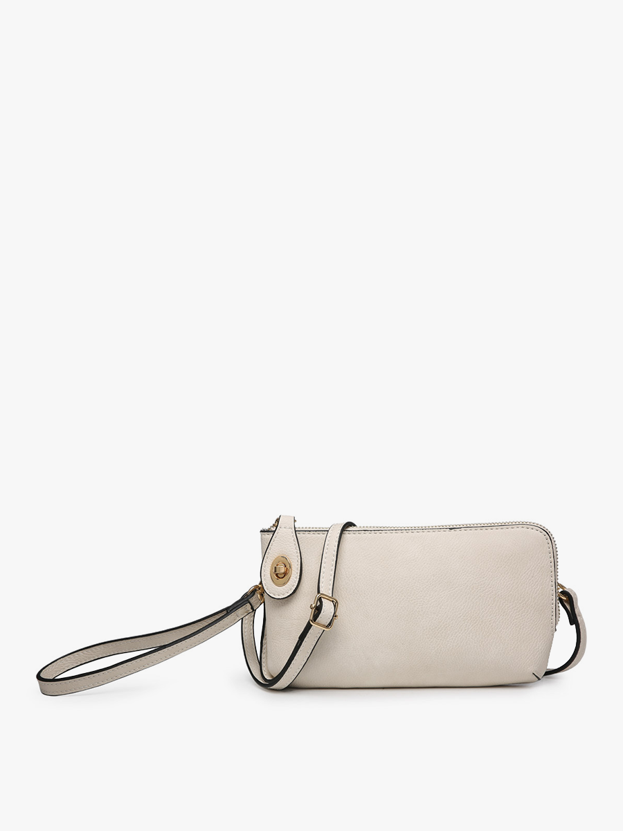 M1818 Kendall Crossbody/Wristlet w/ Twist Lock Closure: Olive