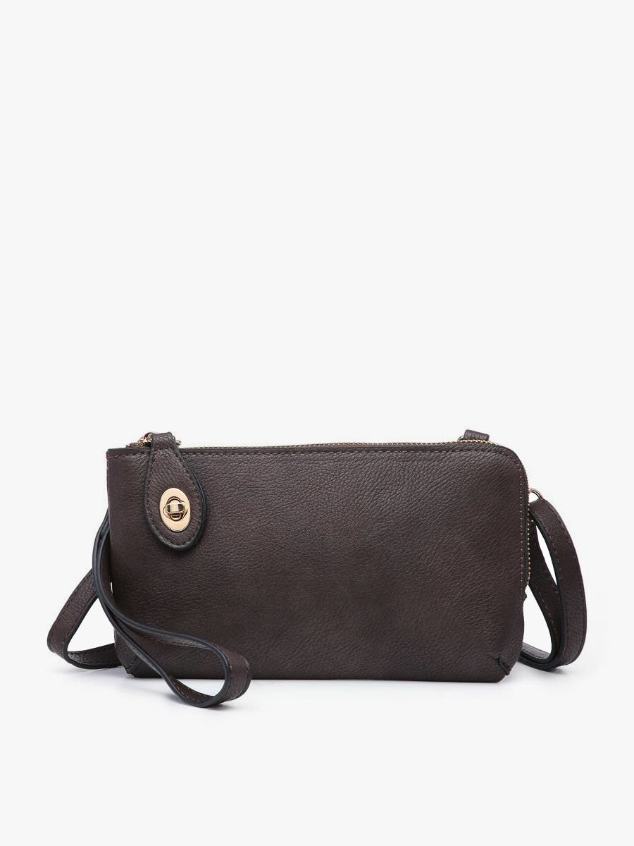 M1818 Kendall Crossbody/Wristlet w/ Twist Lock Closure: Olive