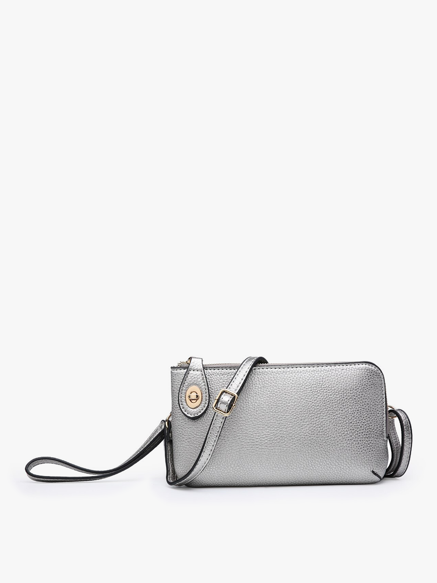 M1818 Kendall Crossbody/Wristlet w/ Twist Lock Closure: Olive