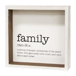 Family Definition Box Sign